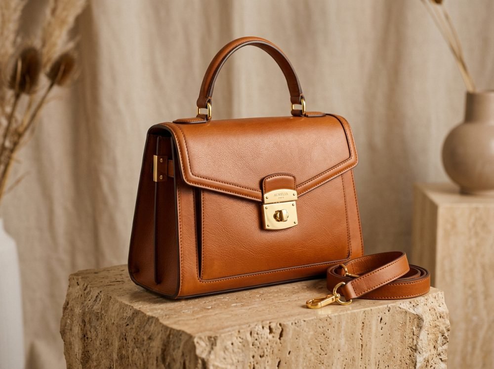 Artisan Structured Calfskin Ladies' Satchel & Handbag