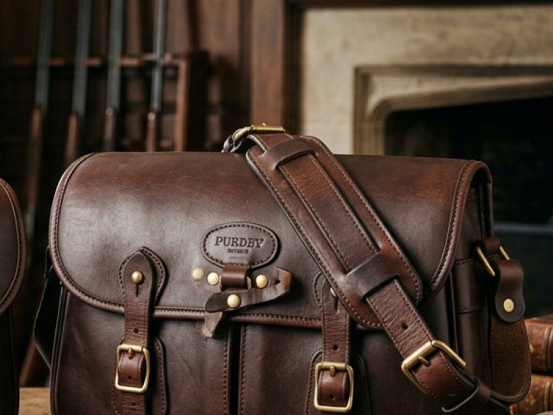 Bridle Leather Adjustable Padded Rifle Sling with QD Swivels